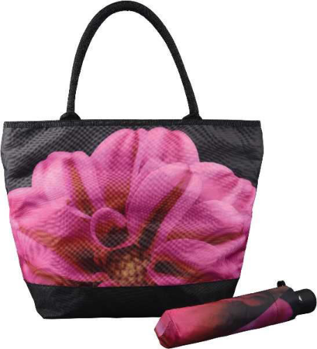 Изображение Набор Георгин: зонт складной полуавтоматический и сумка для шопинга