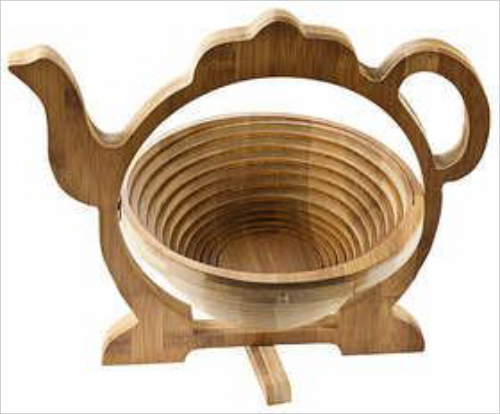 Изображение Фруктовница из бамбука Чайник, складная