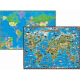 Изображение Настольная двухсторонняя карта мира для детей