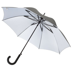 Зонт трость Unit Wind с защитой от ветра, серебристый