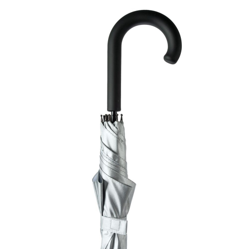 Изображение Зонт трость Unit Wind с защитой от ветра, серебристый