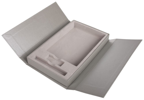 Изображение Коробка под ежедневник, флешку и ручку, серебристая, 30,5*18 см