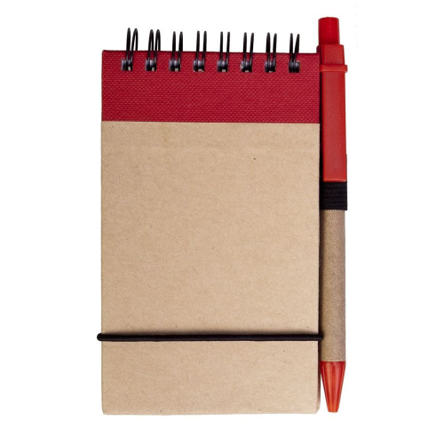 Изображение Блокнот на кольцах Eco Note с ручкой, красный