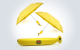 Изображение Зонт складной женский Банан, желтый