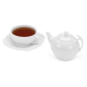 Изображение Набор Эгоист: чайник и чашка, фарфор, белый