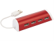 Изображение USB Hub на 4 порта с подставкой для телефона красный