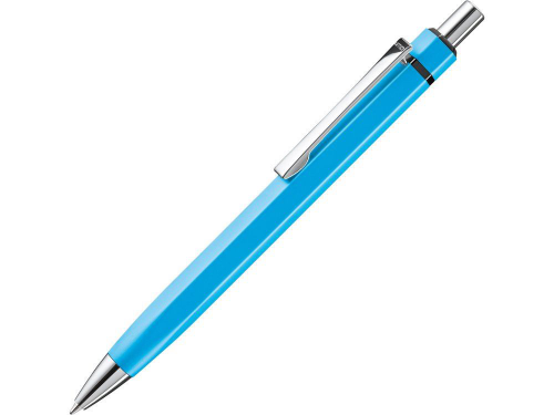 Изображение Ручка металлическая шариковая шестигранная Six голубой