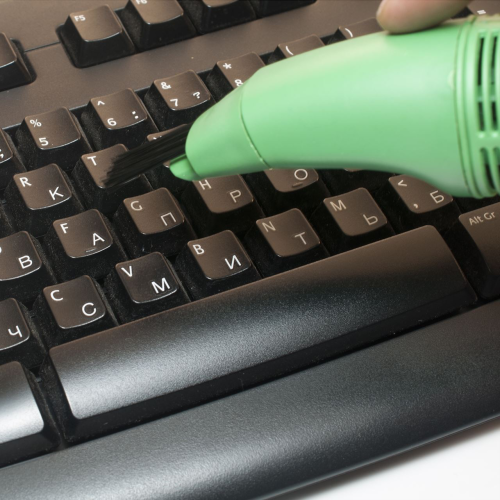 Изображение USB пылесос для клавиатуры, с фонариком