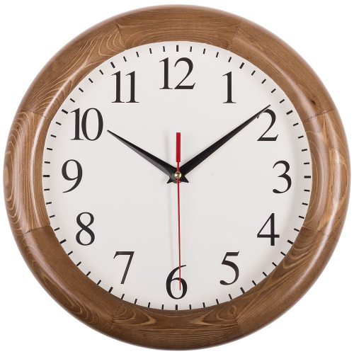 Изображение Часы настенные с деревянным ободом Treecky, орех