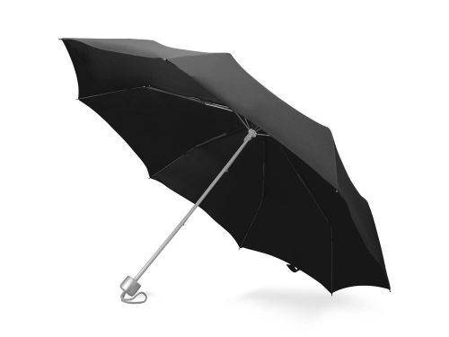 Изображение Зонт складной «Tempe», черный, 3 сложения, с защитой от ветра