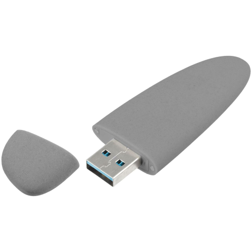 Изображение Флешка Pebble, серая, USB 3.0, 16 Гб