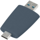 Изображение Флешка Морская галька Pebble Type-C, USB 3.0, серо-синяя, 32 Гб