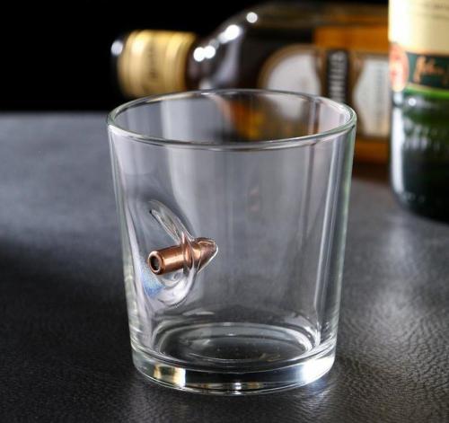 Изображение Стакан "Непробиваемый", с пулей, для виски, 250 мл