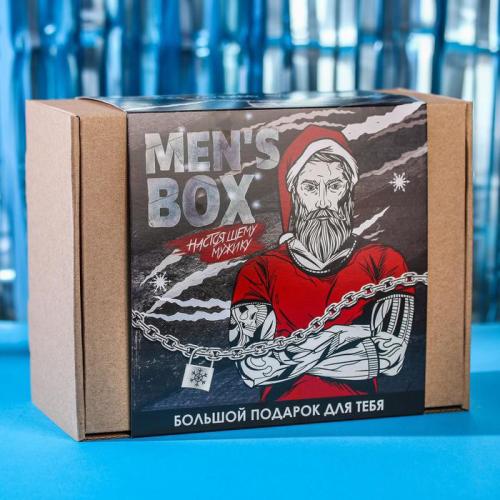 Изображение Гифтбокс Men`s box: чай, драже, шоколад, термостакан и леденец