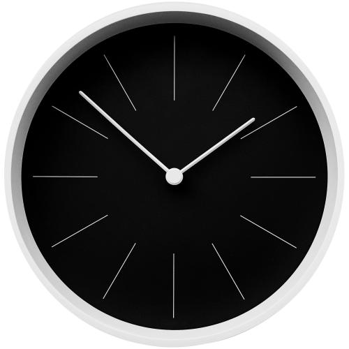 Изображение Часы настенные Neo, черные с белым