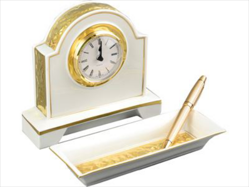 Изображение Подарочный набор: настольные часы и керамический офисный органайзер Rudolf Kampf