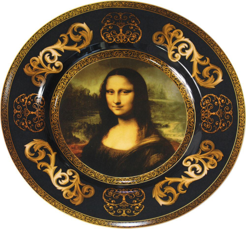 Изображение Подарочный набор Коллекция Лувра Мона Лиза: блюдо для сладостей, две кружки