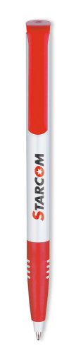 Изображение Ручка шариковая Super Soft, белая с красным