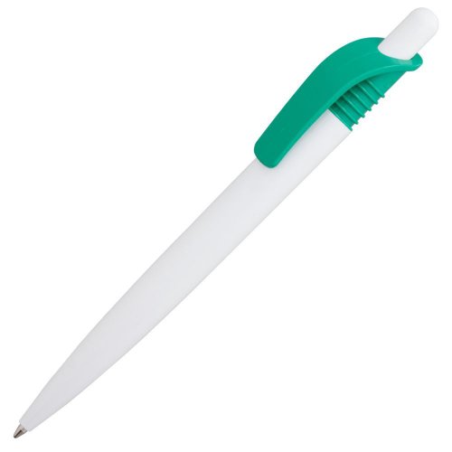 Изображение Ручка шариковая Viva, белая с зеленым