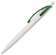 Изображение Ручка шариковая Bento, белая с зеленым