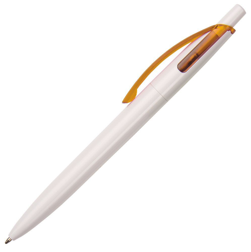 Изображение Ручка шариковая Bento, белая с оранжевым