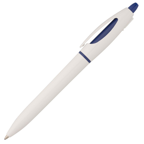 Изображение Ручка шариковая S! (Си), белая с темно-синим
