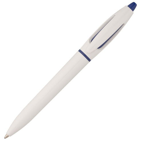 Изображение Ручка шариковая S! (Си), белая с темно-синим