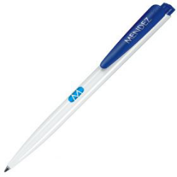 Ручка шариковая Dart Basic, бело-синяя