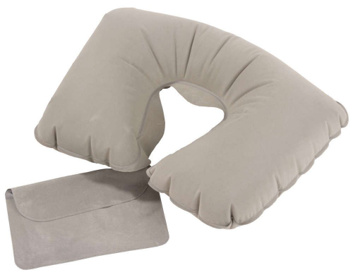 Изображение Надувная подушка под шею в чехле Sleep, серая
