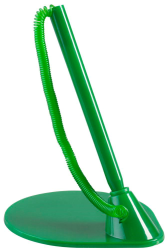 Ручка шариковая Desktop на подставке, зеленая