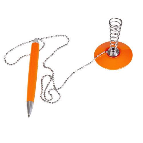 Изображение Ручка шариковая Vortex на подставке, оранжевая