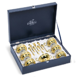 Чайный набор (сервиз) в подарочной упаковке Император, золотой, фарфор