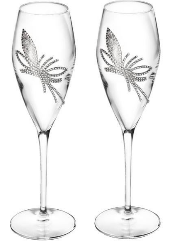 Изображение Бокалы для шампанского King flower от Chinelli, сваровски