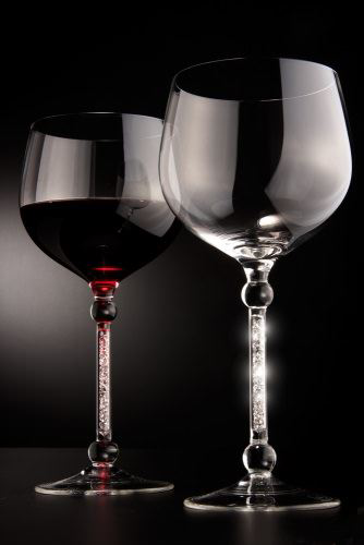 Изображение Подарочные бокалы для вина Фантазия, с кристаллами, хрусталь