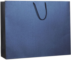 Пакет бумажный Блеск, 43*35 см, синий