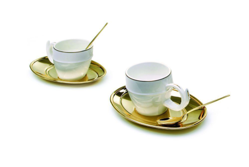 Изображение Подарочный чайный набор Tea Ricciolo, золотой, фарфор