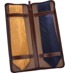 Чехол для галстуков Alessandro Venanzi, кожаный, коричневый