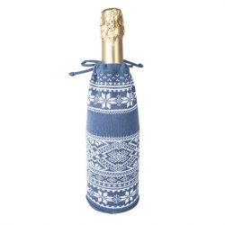 Чехол для шампанского Скандик, синий (индиго)
