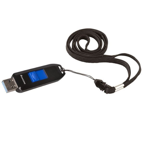 Изображение Флешка Uniscend Typhoon USB 3.0, черная с синим, 32 Гб