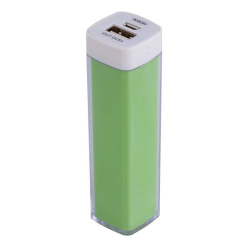 Универсальный аккумулятор для телефона Bar, 2200 mAh, зеленый