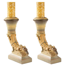 Подарочный набор Каминный: 2 подсвечника «Империя», декоративные свечи
