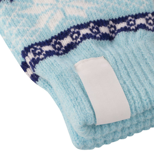 Изображение Сенсорные перчатки Снежинка, голубые 