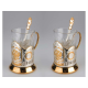 Изображение Подарочный набор: 2 стакана с подстаканниками Герб России