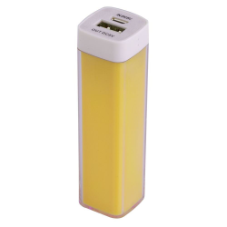 Универсальный аккумулятор для телефона Bar, 2200 mAh, желтый