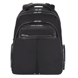 Рюкзак для ноутбука Piquadro Link, черный, кожаный