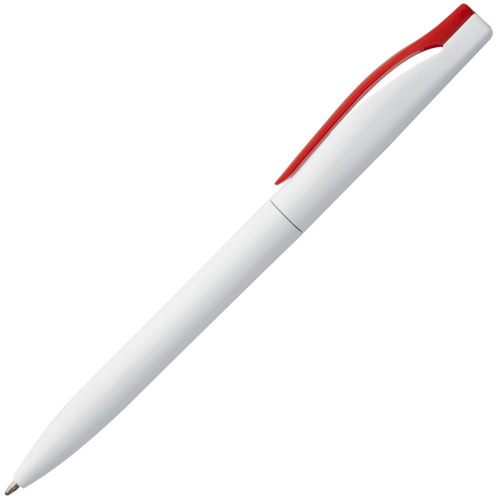 Изображение Ручка шариковая Pin, белая с красным