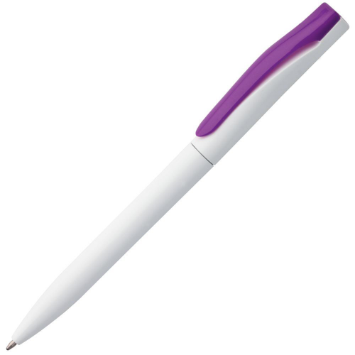 Изображение Ручка шариковая Pin, белая с фиолетовым