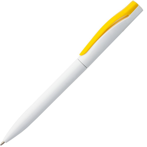 Изображение Ручка шариковая Pin, белая с желтым