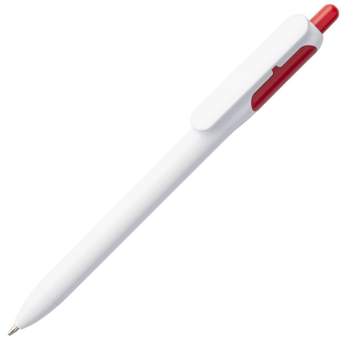 Изображение Ручка шариковая Bolide, белая с красным