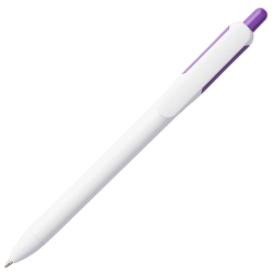 Ручка шариковая Bolide, белая с фиолетовым